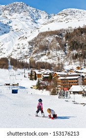 Ski Resort Saas Fee.