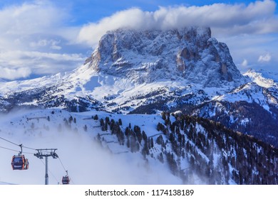 Ski Resort Of Selva Di Val Gardena, Italy