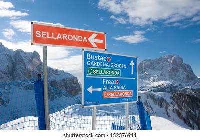 Ski Resort Of Selva Di Val Gardena, Italy