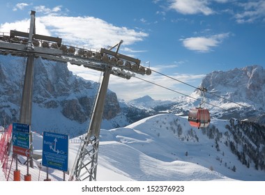 Ski Resort Of Selva Di Val Gardena, Italy