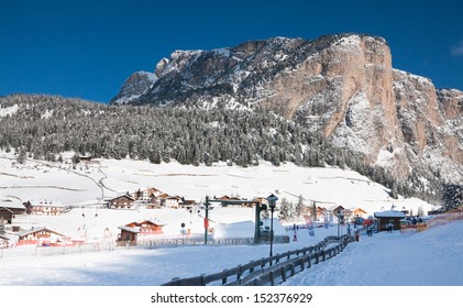 Ski Resort Of Selva Di Val Gardena, Italy