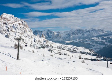 Ski Resort Of Selva Di Val Gardena, Italy