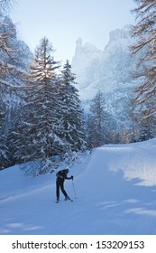 Ski Resort Of Selva Di Val Gardena, Italy