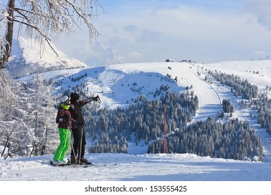 Ski Resort Of Selva Di Val Gardena, Italy