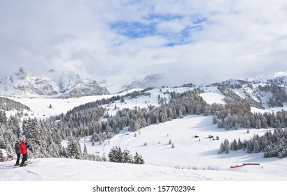 Ski Resort Of Selva Di Val Gardena, Italy