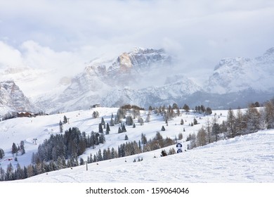 Ski Resort Of Selva Di Val Gardena, Italy