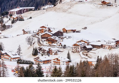 Ski Resort Of Selva Di Val Gardena, Italy