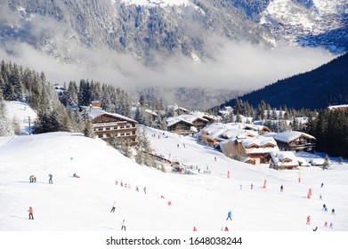 Ski Resort Village Courchevel In France By Winter 