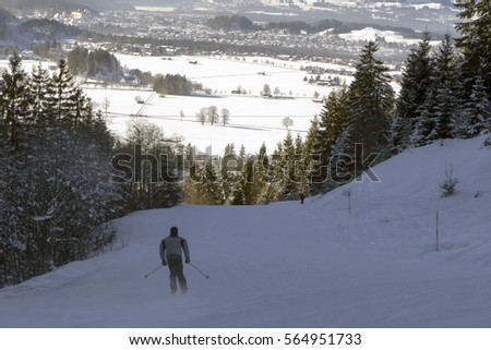 Running Free In Germanys Outdoor >> Ski Run Bavaria Overlooking Town Germany Stock Photo Edit Now Running Free In Germanys Outdoor >> Ski Run Bavaria Overlooking Town Germany Stock Photo Edit Now