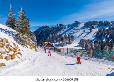 Ski Slope In Poiana Brasov, Romania