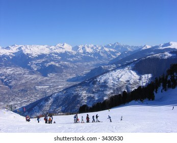 Ski Slope In Verbier, Switzerland