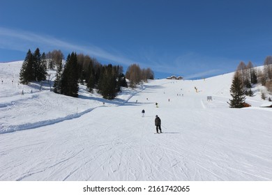 Ski Slopes In Alta Badia, Italy