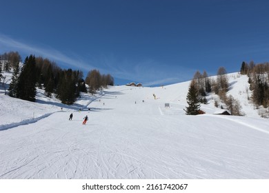 Ski Slopes In Alta Badia, Italy