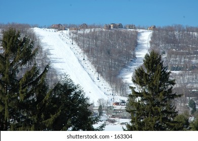 Ski Slopes Near Deep Creek Lake In Garret County Maryland