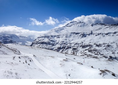 Ski slopes of Val Cenis in the Vanoise Park, France