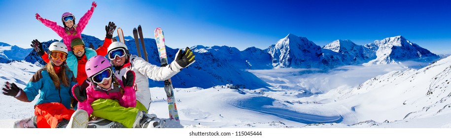 Ski, Snow, Sun And Winter Fun - Happy Family Ski Team