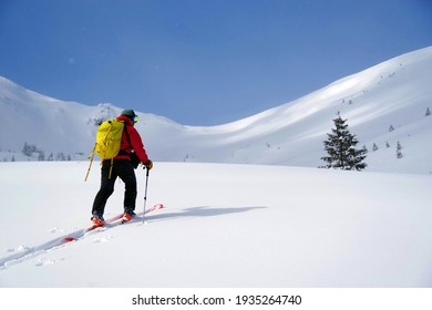 Ski tour in Godeanu Mountains, Carpathians, Romania, Europe