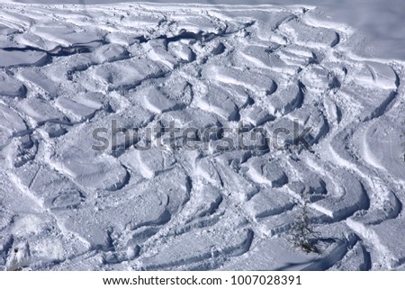 Similar – snow tracks Winter Ice