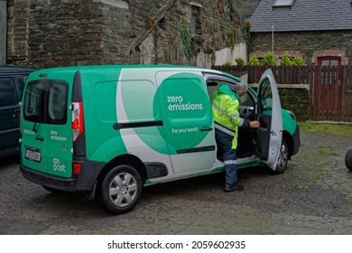 Skibbereen West Cork Ireland 13.09.2021 An Electric Renault An Post Zero Emissions Postal Van Used To Obtain Zero Carbon Emission Delivery Services