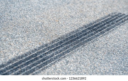 Skid Marks On Asphalt