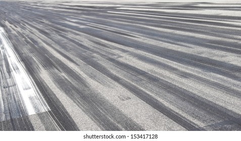 Skid Marks On Asphalt