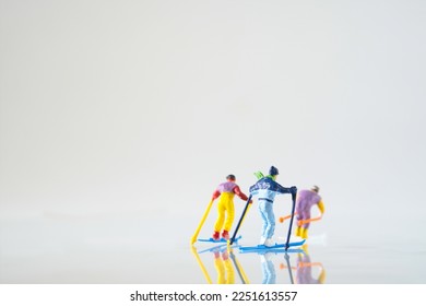 Skier in action on white background - Shutterstock ID 2251613557