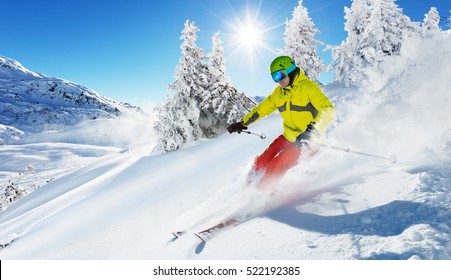 Man Skier Running Downhill Stock Photo 371061266 | Shutterstock