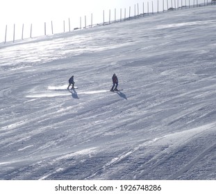 Skiers At Uludag Ski Center In Bursa