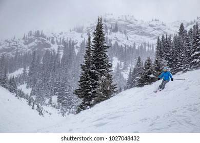 Skiing In Banff, Alberta