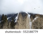 Skiing in the clouds