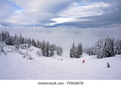 Skiing Into A Cloud On Mount Bachelor