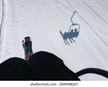 Skiing In The Mountain. Nagano, Japan