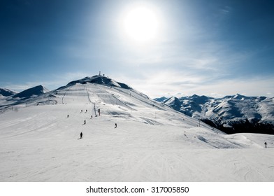 Skiing Resort In Alps. Livigno, Italy