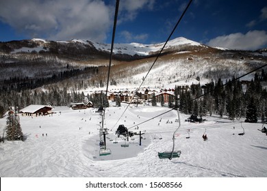 Skiing Resort In Sunshine Day, Solitude, Utah.