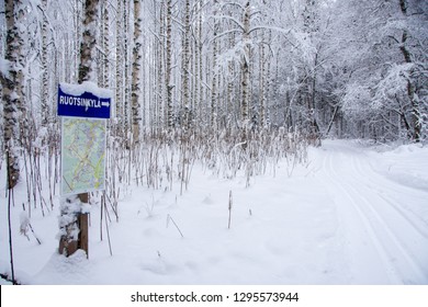 Skiing Route And Trail Map