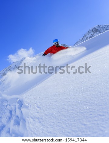 Similar – Skiparadies Tiefschnee