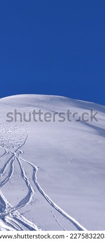 Similar – Spuren im Schnee Himmel