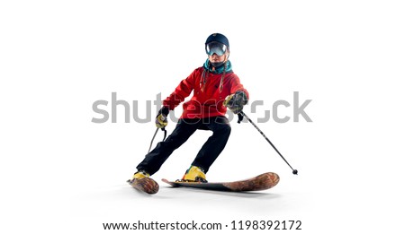 Skiing sport isolated