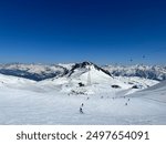 Skiing in val d’isere, france