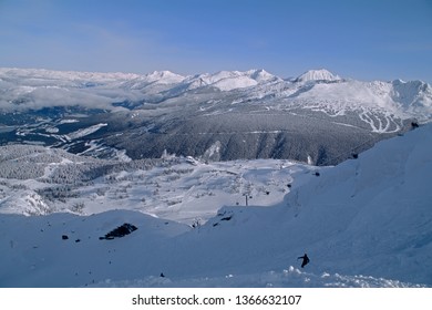 Skiing At Whistler/Blackcomb Mountains. Site Of 2010 Winter Olympics