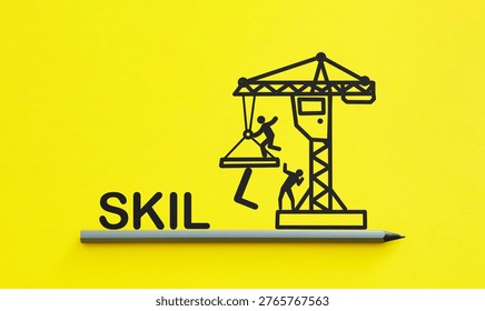 Skill development and workforce training concept, building professional abilities, career growth, employee improvement, education and competency development, human capital and productivity enhancement