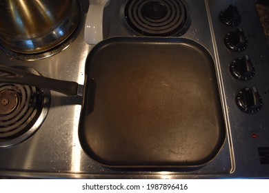 Skillet On A Stove Top