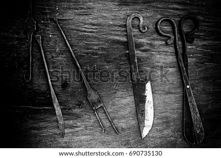 Similar – three old kitchen knives