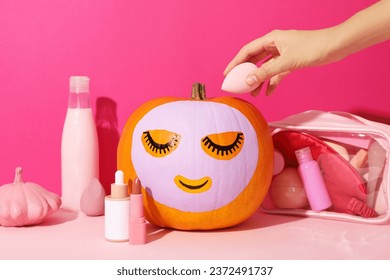 Skin and face care concept - pumpkin beauty mask - Powered by Shutterstock