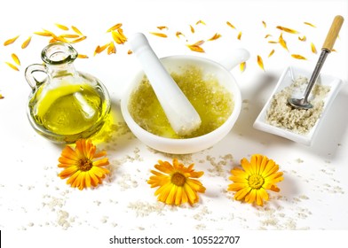 Skin Peeling Ingredients Sea Salt And Olive Oil