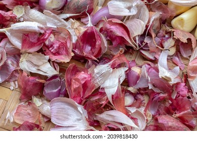 the skin of the remaining peeled onion and garlic. Onion peel can be used as a mixture for natural fertilizers.