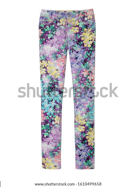 jeans flower print