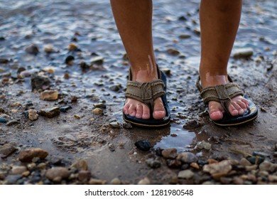 Skipping Rocks On The Lake