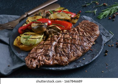 Skirt Steak With Grilled Vegetables