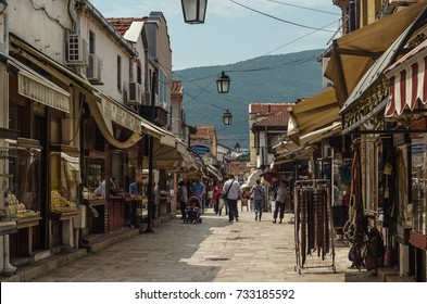 Skopje, Macedonia - 26 June, 2017: Old Bazaar Of Skopje